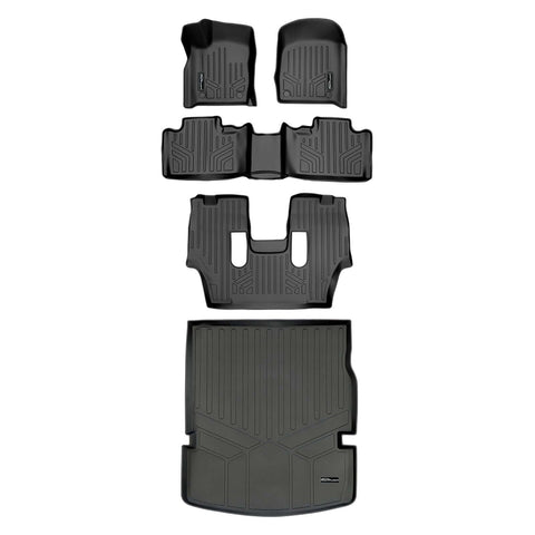 Smart Trim™ Custom Fit Floor Liners For 2016-2025 Dodge Durango (with 2nd Row Bucket Seats)