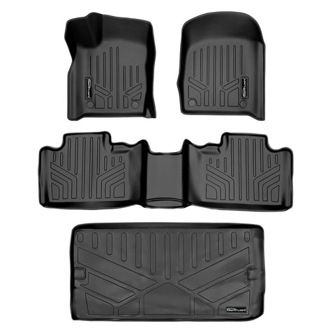 Smart Trim™ Custom Fit Floor Liners For 2016-2025 Dodge Durango (with 2nd Row Bench Seat)