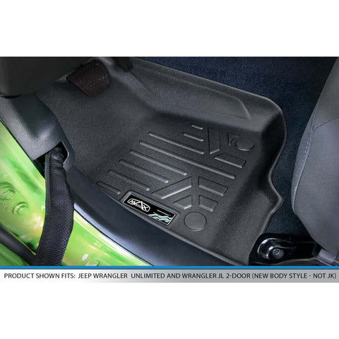 SMARTLINER Custom Fit Floor Liners For 2018-2024 Wrangler JL Unlimited (No Sub and No Flat Load Floor)