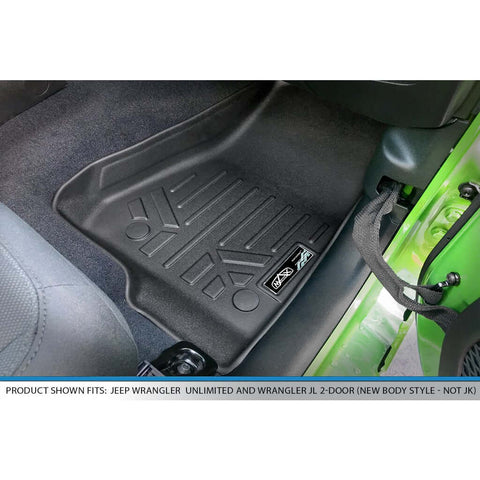 SMARTLINER Custom Fit Floor Liners For 2018-2024 Wrangler JL Unlimited (No Sub and No Flat Load Floor)