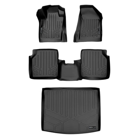 SMARTLINER Custom Fit Floor Liners For 2017-2025 Jeep Compass with Dual Driver Side Floor Hooks (New Body Style)