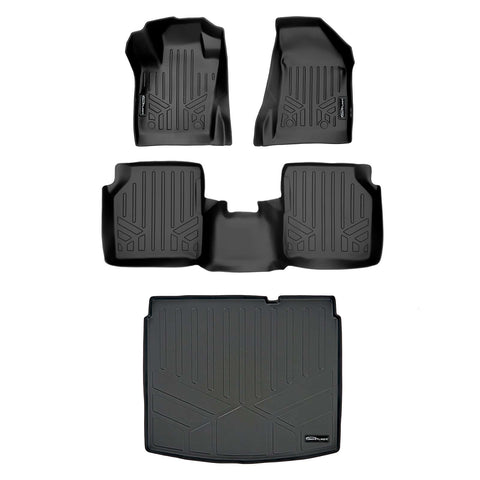 SMARTLINER Custom Fit Floor Liners For 2017-2025 Jeep Compass with Dual Driver Side Floor Hooks (New Body Style)