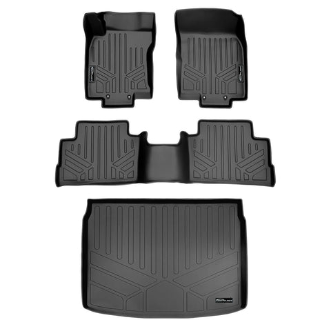 SMARTLINER Custom Fit Floor Liners For 2017-2024 Nissan Rogue Sport - Factory Cargo Tray in Highest Position (No S Models)