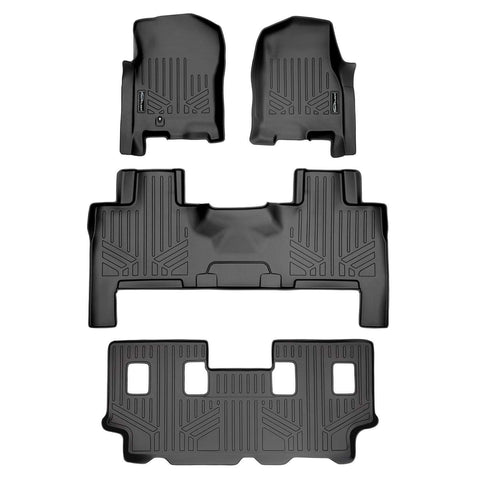Smart Trim™ Custom Fit Floor Liners For 2007 - 2017 Ford Expedition EL/Lincoln Navigator L (with Console)