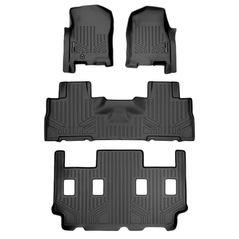SMARTLINER Custom Fit Floor Liners For 2007 - 2017 Ford Expedition EL / Lincoln Navigator L (with 2nd Row Bucket Seats)