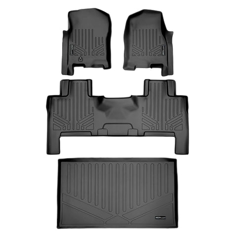 Smart Trim™ Custom Fit Floor Liners For 2007 - 2017 Ford Expedition EL/Lincoln Navigator L (with Console)