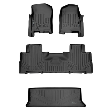 SMARTLINER Custom Fit Floor Liners For 2007 - 2017 Ford Expedition/Lincoln Navigator with 2nd Row Bucket Seats (No EL or L Models)