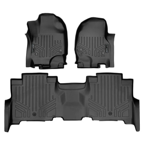 Smartliner Custom Fit Floor Liners For 2018-2024 Ford Expedition Max/Lincoln Navigator L (with 2nd Row Bench Seat)