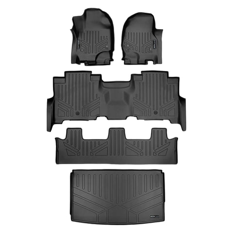 Smartliner Custom Fit Floor Liners For 2018-2024 Ford Expedition Max/Lincoln Navigator L (with 2nd Row Bench Seat)