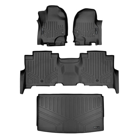 Smartliner Custom Fit Floor Liners For 2018-2024 Ford Expedition Max/Lincoln Navigator L (with 2nd Row Bench Seat)