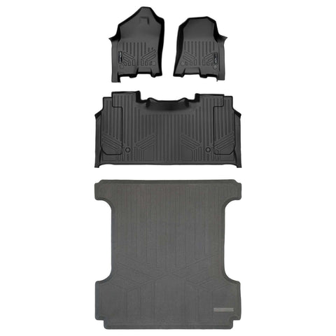 SmartCoverage™ Custom Fit Floor Liners For 2019-2024 Ram 1500 Quad Cab with Front Row Bench Seat Only (No Optional Underseat Storage)