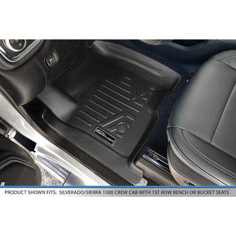 Smart Trim™ Custom Fit Floor Liners For 19-21 Silverado/Sierra 1500 Double Cab without Rear Underseat Toolbox