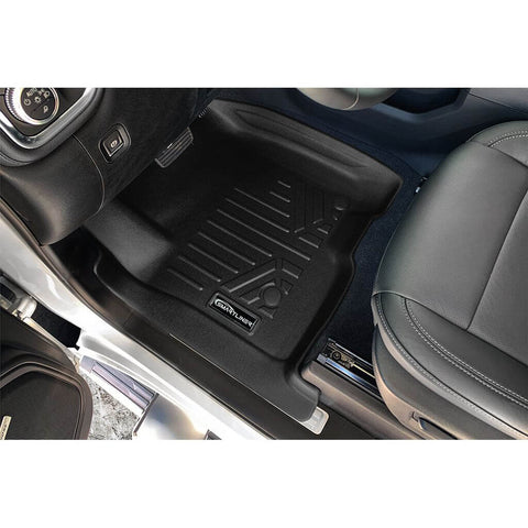 SmartCoverage™ Custom Fit Floor Liners For 2019-2024 Chevrolet Silverado 1500 Crew Cab With 1st Row Bench Seat (No OTH Coverage) and Carpeted Flooring without the 2nd Row Underseat Storage