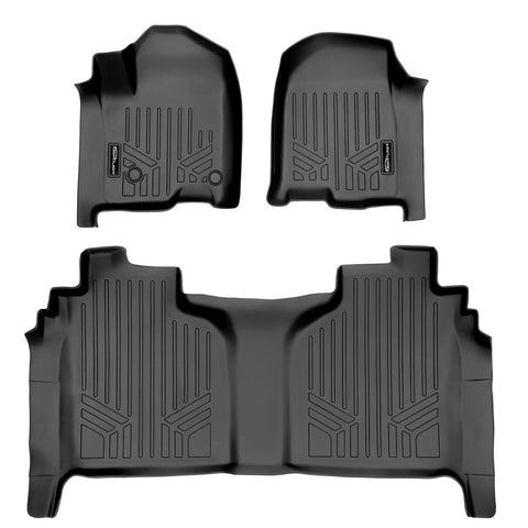 SMARTLINER Custom Fit Floor Liners For 2019-2025 2500/3500 Silverado/Sierra Crew Cab 2019-2021 Crew Cab (BNOC)