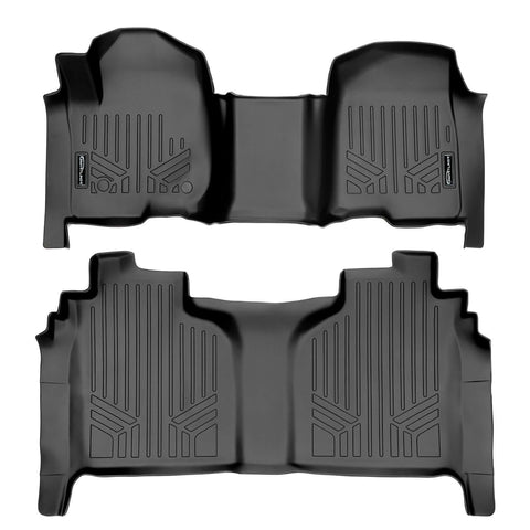 SMARTLINER Custom Fit Floor Liners For 2019-2022 Silverado/Sierra 2500/3500 Crew Cab with 1st Row Bench Seat