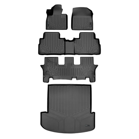 SMARTLINER Custom Fit Floor Liners For 2020-2025 Kia Telluride with 2nd Row Bucket Seats With Center Console