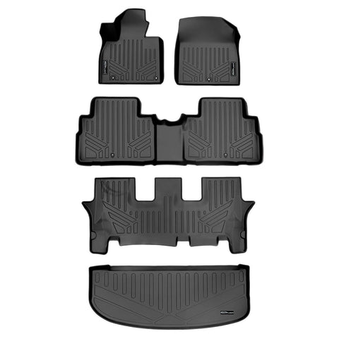 SMARTLINER Custom Fit Floor Liners For 2020-2025 Kia Telluride with 2nd Row Bucket Seats With Center Console