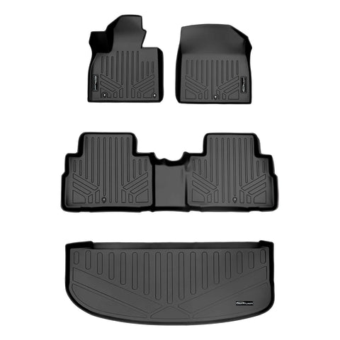 SMARTLINER Custom Fit Floor Liners For 2020-2025 Kia Telluride with 2nd Row Bucket Seats No Center Console and No In Between Coverage