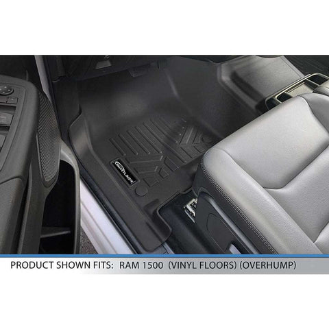 SMARTLINER Custom Fit Floor Liners For 19-21 Ram 1500 Quad Cab Vinyl Floor with 1st Row Bench Seat