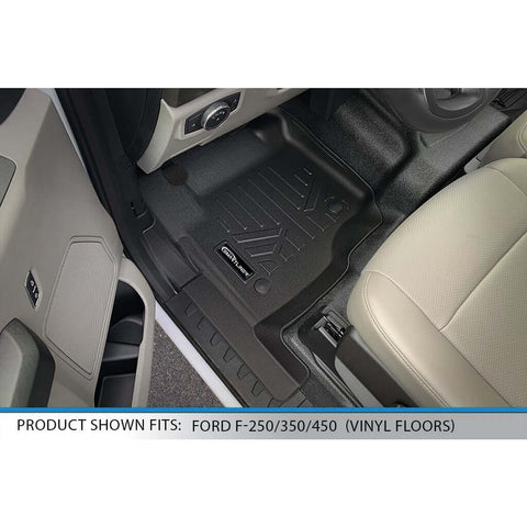 SMARTLINER Custom Fit Floor Liners For 2017-2022 SuperCab with Vinyl Flooring and 2nd Row Bench Seat with rear underseat storage