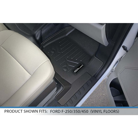 SMARTLINER Custom Fit Floor Liners For 2017-2022 SuperCab with Vinyl Flooring and 2nd Row Bench Seat with rear underseat storage