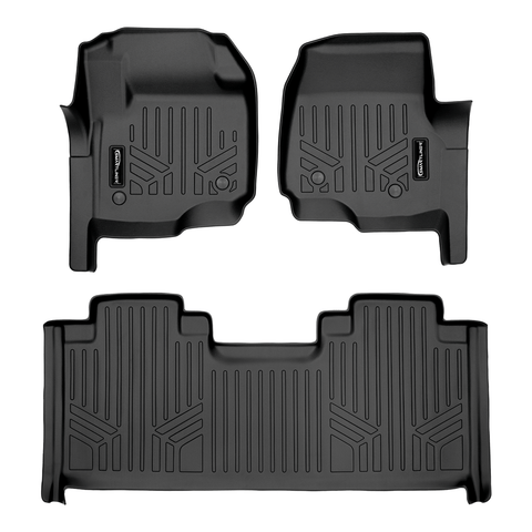 SMARTLINER Custom Fit Floor Liners For 2017-2025 SuperCab with Vinyl Flooring & Bucket Seats