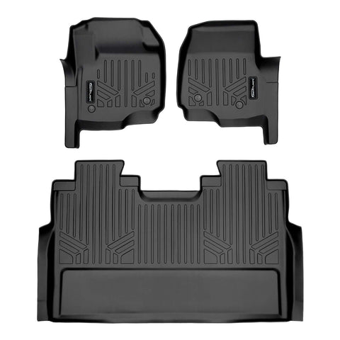 SMARTLINER Custom Fit Floor Liners For 2017-2025 Super Duty Crew Cab with Vinyl Flooring