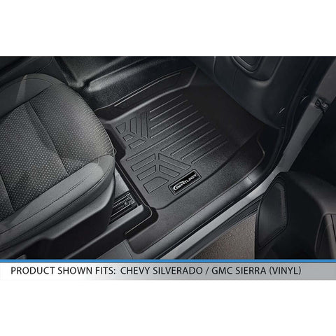 SmartCoverage™ Custom Fit Floor Liners For 2019-2021 Silverado/Sierra 1500 Crew Cab With 1st Row Bucket Seats & Vinyl Floor
