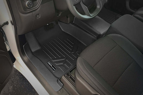 SMARTLINER Custom Fit Floor Liners Compatible With 2020-2025 Chevrolet Silverado 2500 HD | 3500 HD (Double Cab|Vinyl Flooring|1st Row Bench Seat|With Over the Hump Coverage)