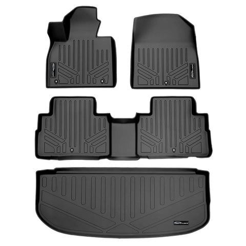 SMARTLINER Custom Fit Floor Liners For 2020-2025 Hyundai Palisade with 2nd Row Bucket Seats No Center Console and No In Between Coverage