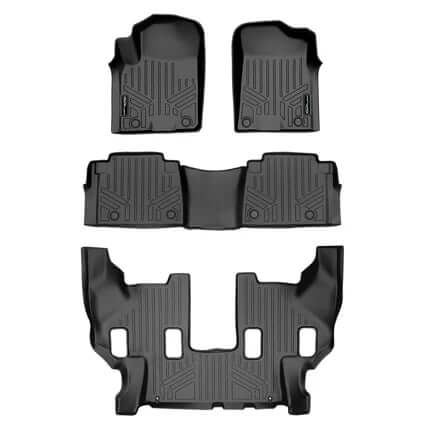 SMARTLINER Custom Fit Floor Liners For 2019-2024 Infiniti QX80 and 2019-2024 Nissan Armada No Bucket Seats & Center Console Only