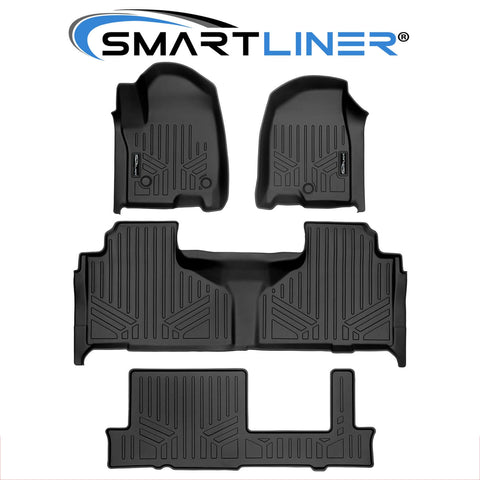 SMARTLINER Custom Fit Floor Liners For 2021-2025 Chevrolet Tahoe/GMC Yukon with 2nd Row Bench Seat