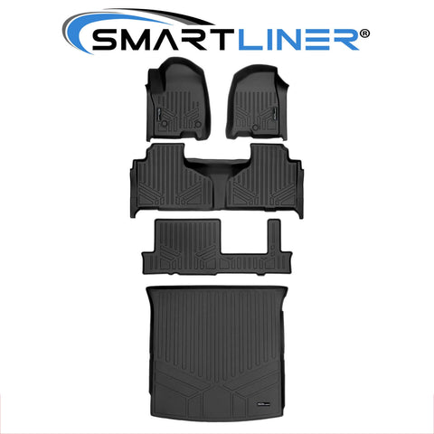 SMARTLINER Custom Fit Floor Liners For 2021-2025 Chevrolet Tahoe/GMC Yukon with 2nd Row Bench Seat