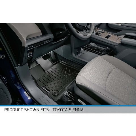 SMARTLINER Custom Fit Floor Liners For 2021-2025 Toyota Sienna with 2nd Row Bench Seat