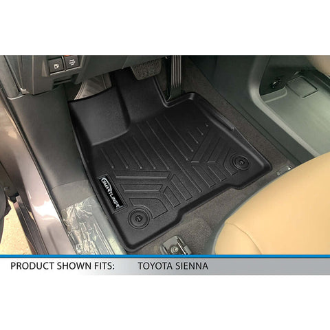 SMARTLINER Custom Fit Floor Liners For 2021-2025 Toyota Sienna with 2nd Row Bench Seat no Spare Tire