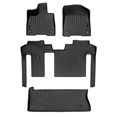 SMARTLINER Custom Fit Floor Liners For 2021-2025 Toyota Sienna with 2nd Row Bench Seat