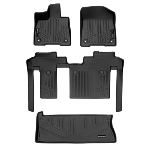 SMARTLINER Custom Fit Floor Liners For 2021-2025 Toyota Sienna with 2nd Row Bench Seat no Spare Tire