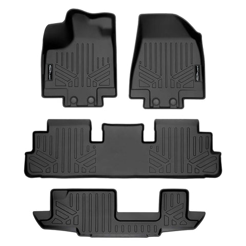 SMARTLINER Custom Fit Floor Liners For 2022-2025 Nissan Pathfinder (8 Passenger)
