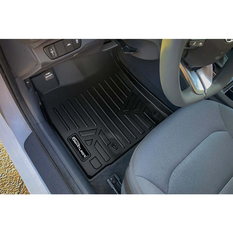 SMARTLINER Custom Fit Floor Liners For 2019-2022 Hyundai Ioniq Hybrid Blue Trim no Subwoofer in Cargo Area (Does Not Fit Electric Models)
