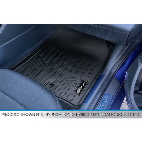 SMARTLINER Custom Fit Floor Liners For 2017-2022 Hyundai Ioniq Hybrid with Subwoofer in Cargo Area (Does Not Fit Electric Models)