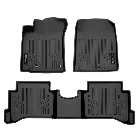 SMARTLINER Custom Fit Floor Liners For 2019-2022 Hyundai Ioniq Hybrid Blue Trim no Subwoofer in Cargo Area (Does Not Fit Electric Models)