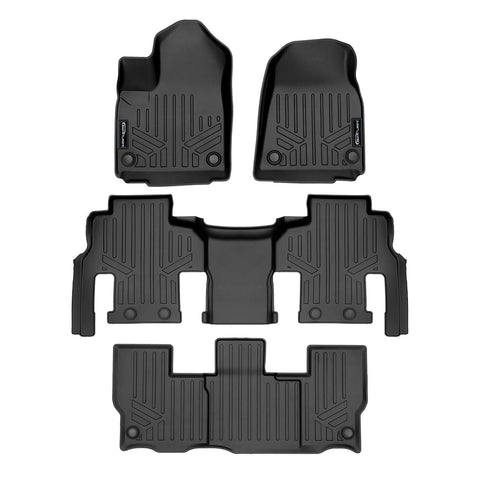 SMARTLINER Custom Fit Floor Liners For 2023-2025 Jeep Wagoneer L (8 Passenger Model)