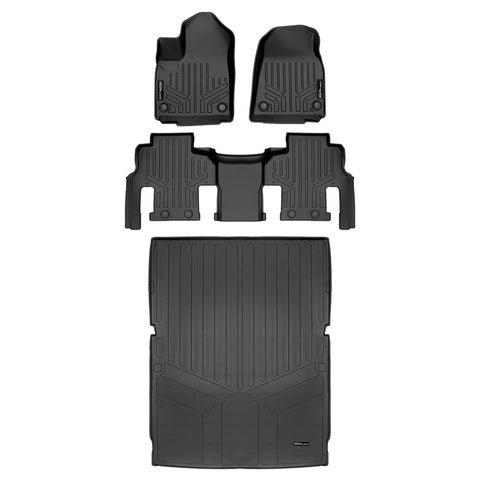 SMARTLINER Custom Fit Floor Liners For 2023-2025 Jeep Wagoneer L (8 Passenger Model)
