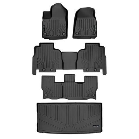 SMARTLINER Custom Fit Floor Liners For 2022-2025 Jeep Grand Wagoneer (8 Passenger Model)