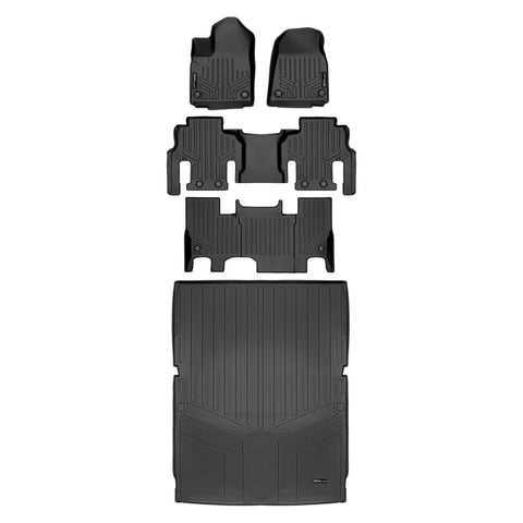 SMARTLINER Custom Fit Floor Liners For 2023-2025 Jeep Wagoneer L (7 Passenger Model)