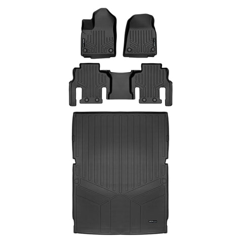 SMARTLINER Custom Fit Floor Liners For 2023-2025 Jeep Wagoneer L (7 Passenger Model)