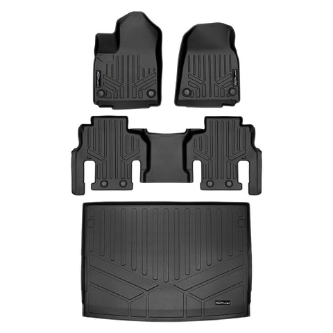 SMARTLINER Custom Fit Floor Liners For 2023-2025 Jeep Wagoneer L (7 Passenger Model)
