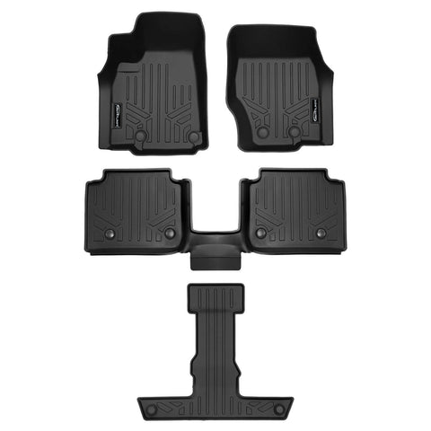 SMARTLINER Custom Fit Floor Liners For 2021-2025 Jeep Grand Cherokee L with 2nd Row Bucket Seats With Center Console (No subwoofer)