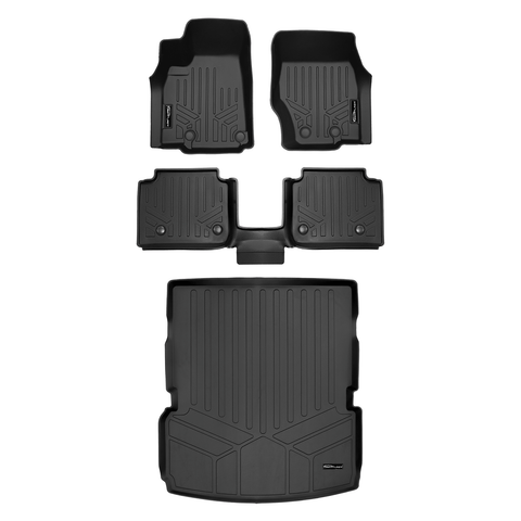 SMARTLINER Custom Fit Floor Liners For 2021-2025 Jeep Grand Cherokee L with 2nd Row Bucket Seats With Center Console (No subwoofer)