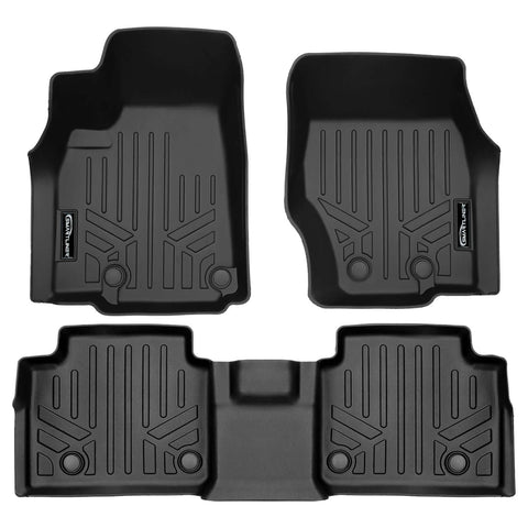 SMARTLINER Custom Fit Floor Liners For 2021-2025 Jeep Grand Cherokee L w/ 2nd Row Bucket Seats and center console (No subwoofer)